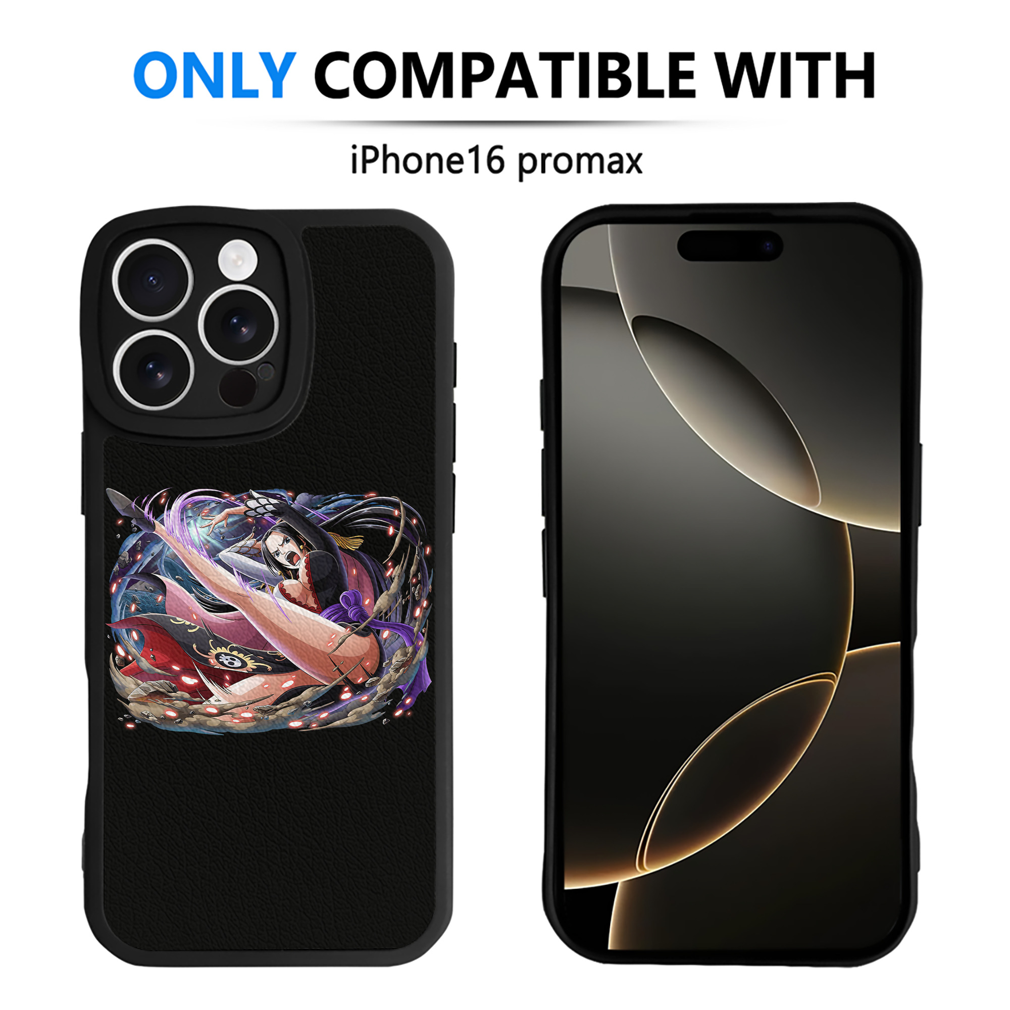 （画像用） ワンピース ボア・ハンコック ONE PIECE Boa·Hancock 【iPhone 16シリーズ対応】シリコンスマホケース（レザー調） 材質：シリコン